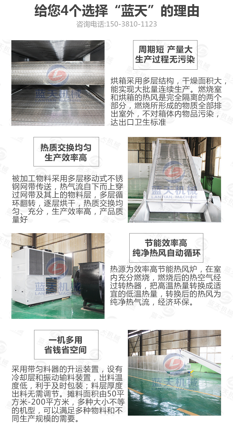 大棗網帶烘干機選擇藍天