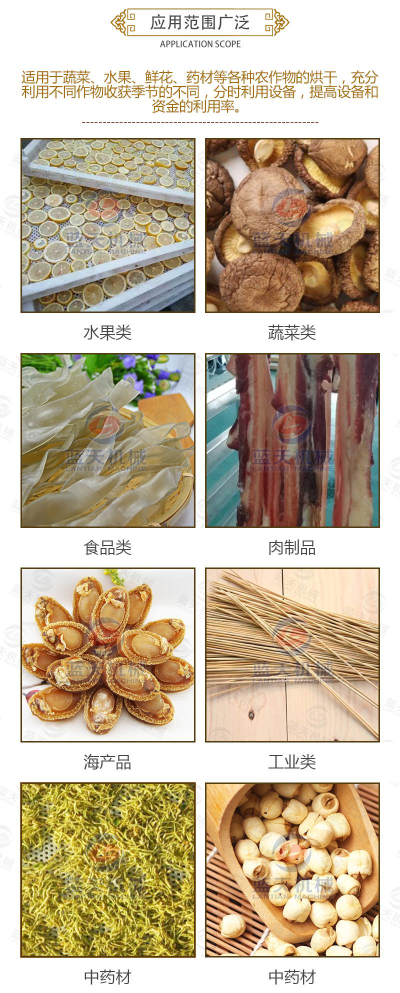 金銀花網帶式烘干機應用范圍