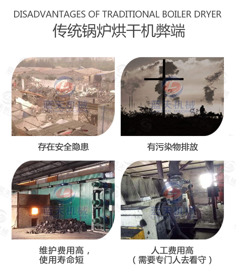 山楂片網帶烘干機傳統烘干機弊端