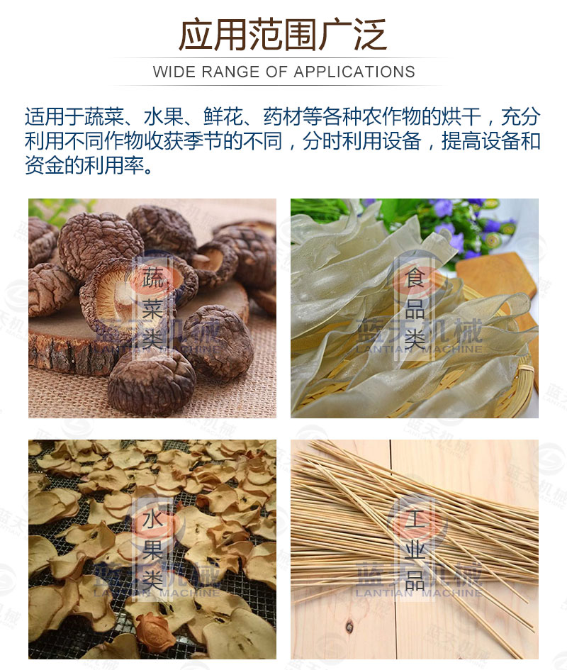 百合網帶式烘干機應用范圍